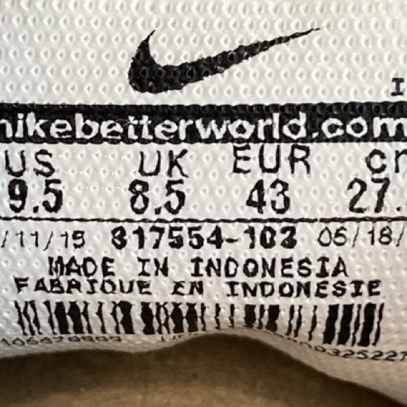 Nike Air Trainer 1 Mid Denim White Dark Obsidian Sz 9.5 - Picture 13 of 14